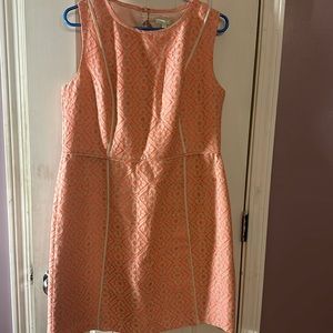 Jade Melody Tam Sea Coral Open Back
Sleeveless Sheath Dress SzL New
